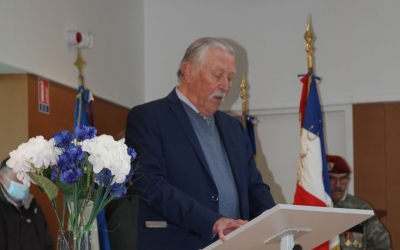 Jean-Pierre Meggs, président de la Fnaca à Fosses, prononce le message officiel de la Fnaca.